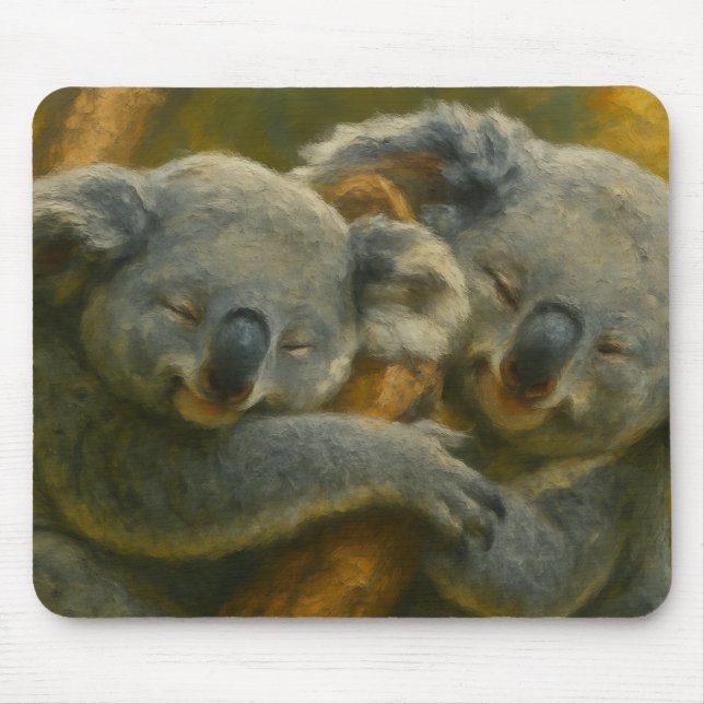 Mousepad Koala Embrace - Tender Wildlife Momento (Frente)