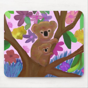Mousepad Koalas apenas que penduram ao redor