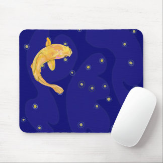 Mousepad Koi em Azul Escuro