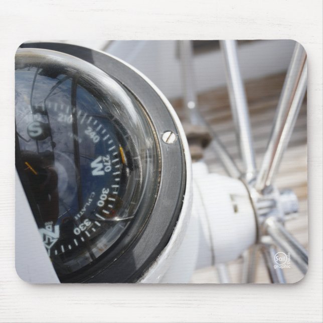 Mousepad Kompas dat de richting geeft aan een avontuur.  (Frente)