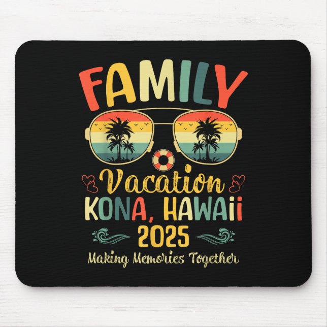 Mousepad Kona Hawaii Beach Family Summer Vacation 2025  (Frente)