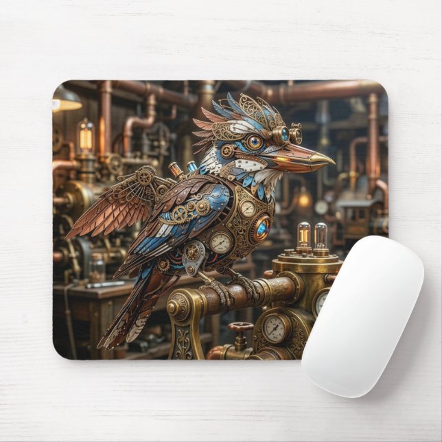 Mousepad Kookaburra Steampunk (Com mouse)