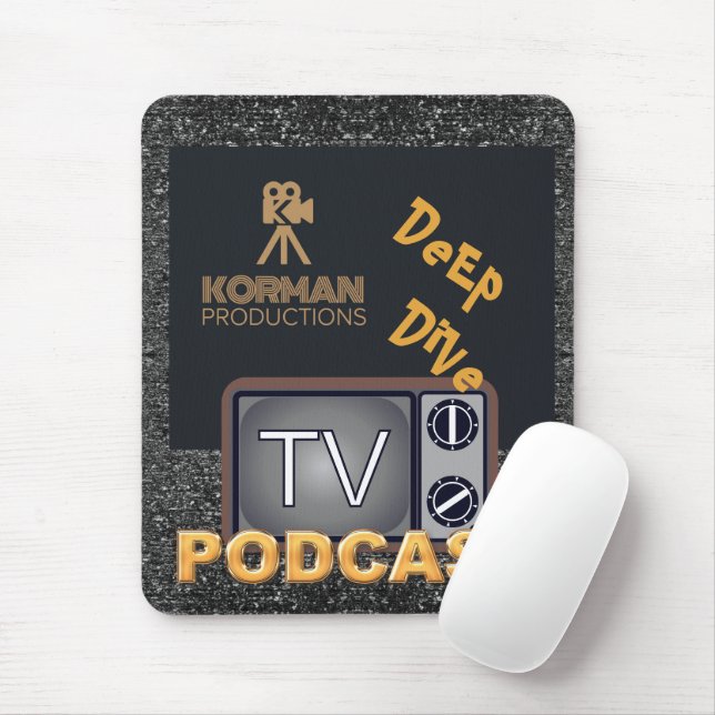 Mousepad Korman Productions Deep Dive TV Podcast (Com mouse)