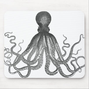 Mousepad Kraken - polvo gigante preto/Cthulu