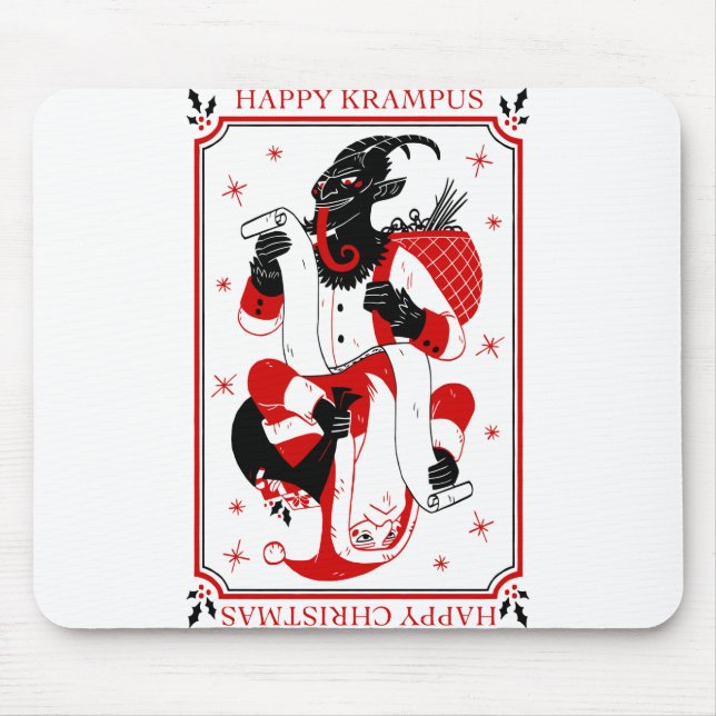 Mousepad krampus de natal feliz (Frente)