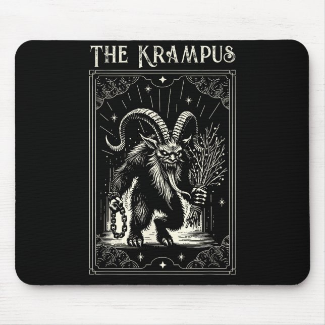 Mousepad Krampus Tarot Card Design Christmas Season Evil Pa (Frente)