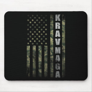 Mousepad Krav Mega Usa Camuflagem Bandeira Americana Fã Vin