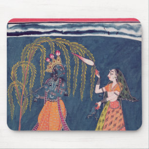 Mousepad Krishna que joga uma flauta, 'do Vahula