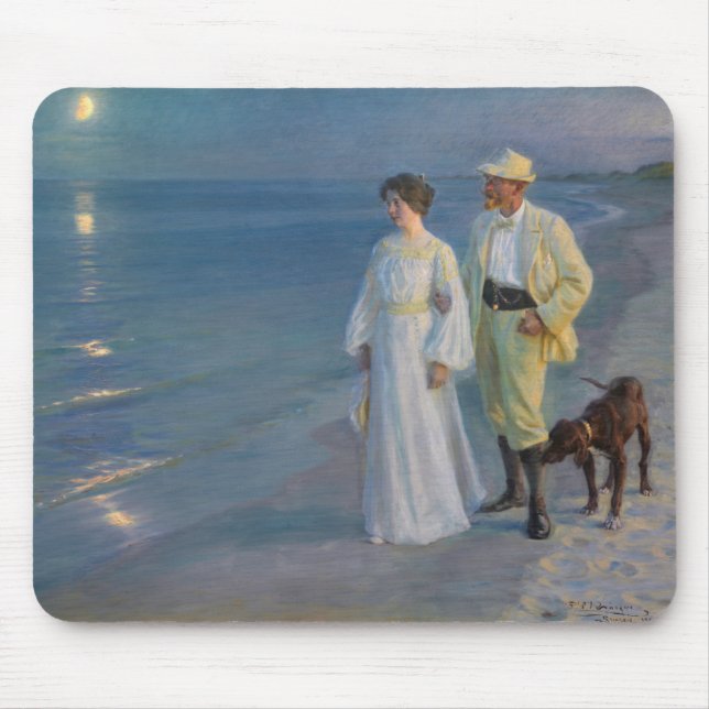 Mousepad Kroyer - O Artista e sua Esposa na Praia (Frente)