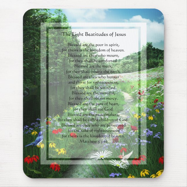 Mousepad KRW os oito Beatitudes do tapete do rato de Jesus (Frente)