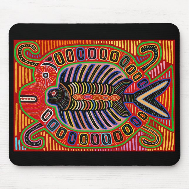 Mousepad Kuna Indian Mola Collage (Frente)
