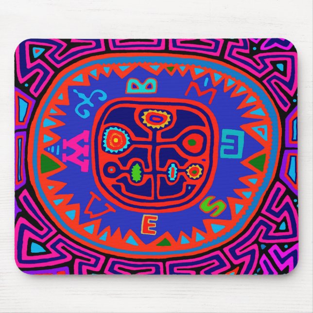 Mousepad Kuna Indian Mola Compass (Frente)