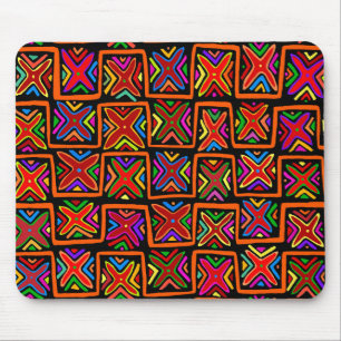 Mousepad Kuna Indian Mola Verificação Tribal - Vermelho