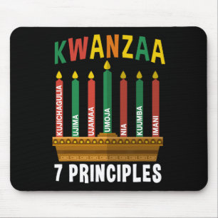 Mousepad Kwanzaa 7 Princípios Vela Kinara Pan Africanos P