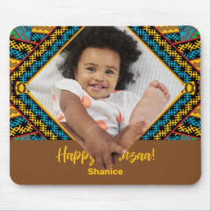 Mousepad Kwanzaa - Padrão de Diamante de Cor Brilhante Pers