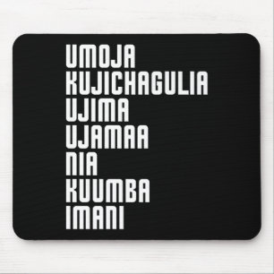 Mousepad Kwanzaa Sete Princípios Umoja Kujichagulia Ujima