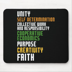Mousepad Kwanzaa Sete Princípios Unida Autodeterminação