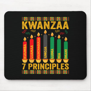 Mousepad Kwanzaa Sete Princípios Vela Homens Mulheres Kwanz