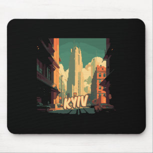 Mousepad Kyiv Retro Ucrânia Vintage Kyivan Viagens Viagem