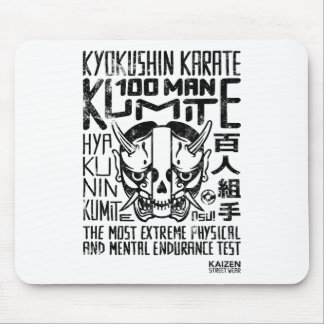 Mousepad Kyokushin Karate 100 Man Kumite - Design Negro -