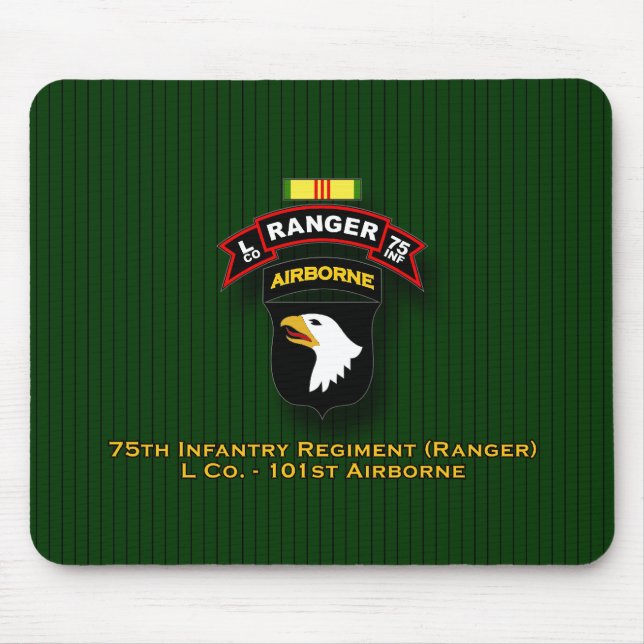 Mousepad L Co, 75th infantaria - guarda florestal - 101st (Frente)
