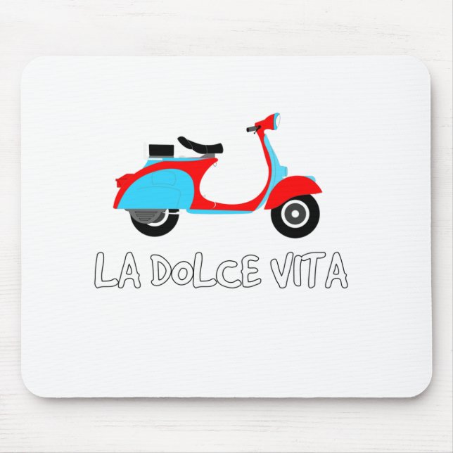 Mousepad La Dolce Vita A Doce Vida num Patinete (Frente)