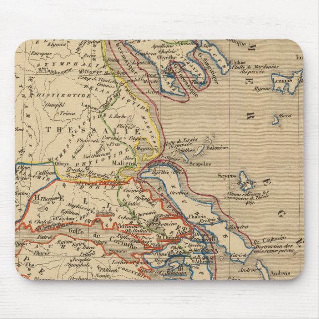 Mousepad La Grece, les cotes de l'Asie Mineure (Frente)