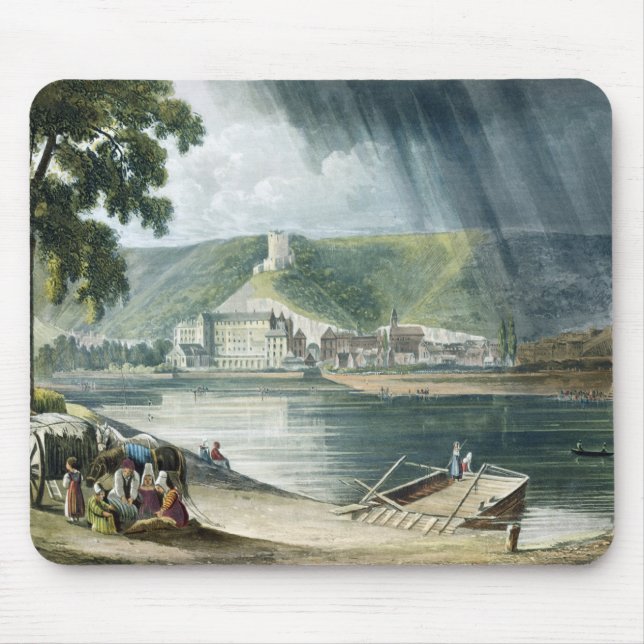 Mousepad La Roche, das "vistas no Seine", gravado por T (Frente)