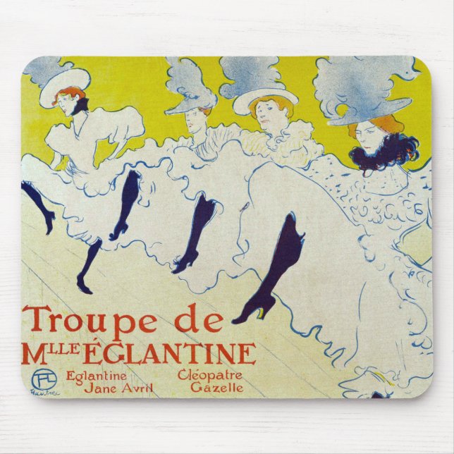 Mousepad La Troupe de Mlle Eglantine por Toulouse Lautrec (Frente)