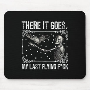 Mousepad Lá Vai O Meu Último Esqueleto De Voo Engraçado Ha