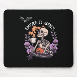 Mousepad Lá Vai O Meu Último Halloween De Esqueleto Voador