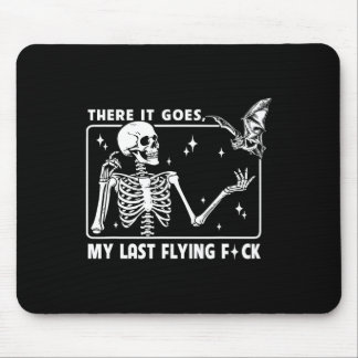 Mousepad Lá Vai O Meu Último Skeletons Voador Engraçado Hal