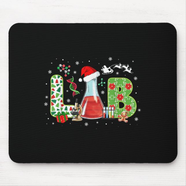 Mousepad Lab Christmas Laboratory Technician Science Xmas S (Frente)