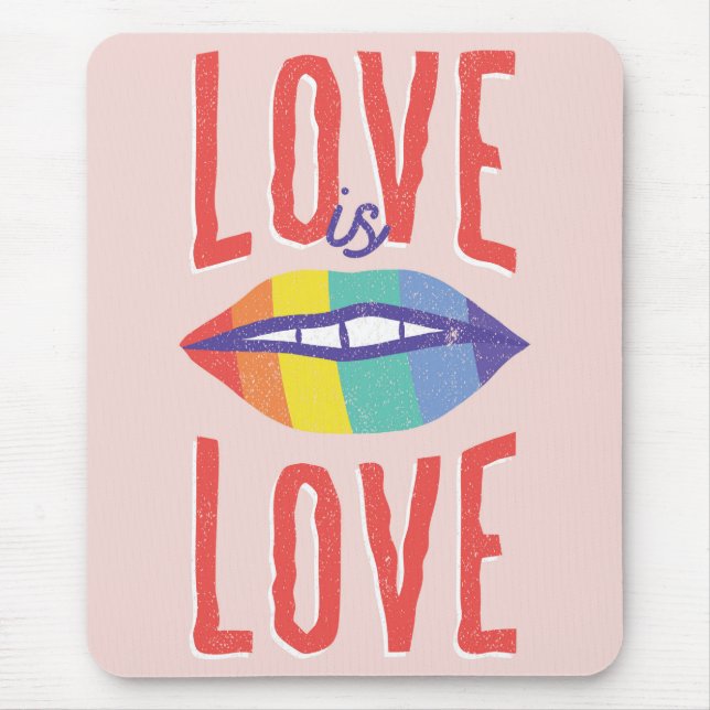 Mousepad Lábios Amor É Amor (Frente)