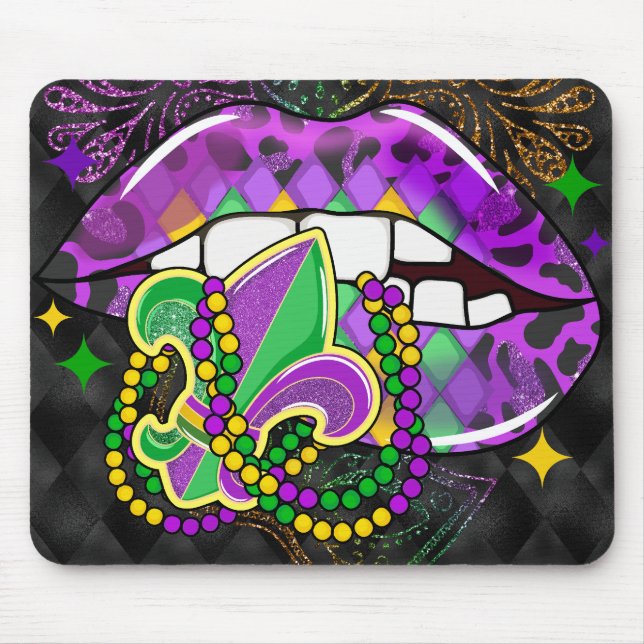 MOUSEPAD LÁBIOS MARDI GRAS PURPEN MIÇANGAS FLEURDILIS (Frente)