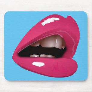 Mousepad lábios rosa