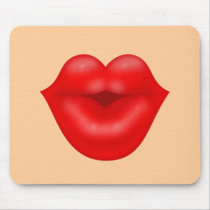 Mousepad Lábios vermelhos beijo