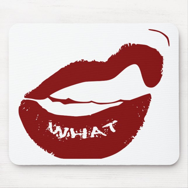 Mousepad Lábios Vermelhos Que Dentes Grr De Corda (Frente)