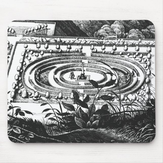 Mousepad Labirinto em Heidelberg, Hortus Palatinus (engravi (Frente)