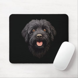 Mousepad Labradoodle Black Dog