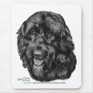 Mousepad Labradoodle preto