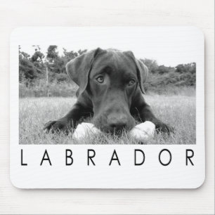 Mousepad Labrador B&W