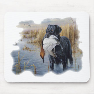 Mousepad Labrador com caça do pato do pato