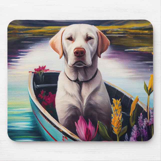 Mousepad Labrador em um remo: Uma aventura cênica (Frente)