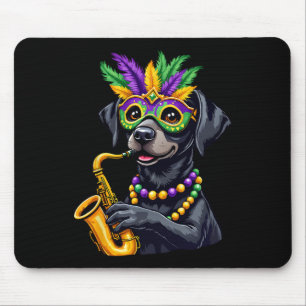 Mousepad Labrador Negro-Bonito Retriever Jogando Mães Saxof