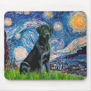 Mousepad Labrador (preto) - Noite Estrelada