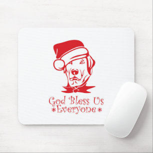 Mousepad Labrador recupera cão vestindo chapéu de Papai Noe