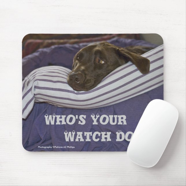 Mousepad Labrador Retriever Na Cama (Com mouse)