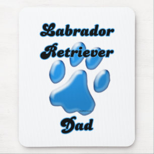 Mousepad Labrador Retriever Pai Blue Pawprint