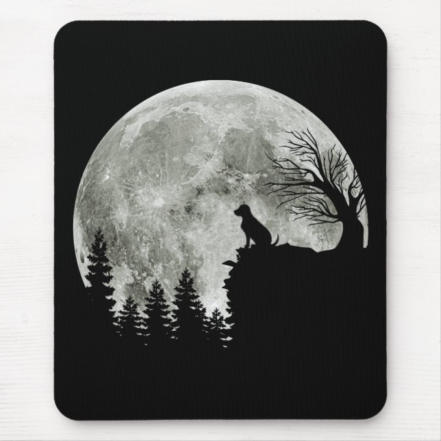 Mousepad Labrador Retriever Stand On Mountain Halloween (Frente)